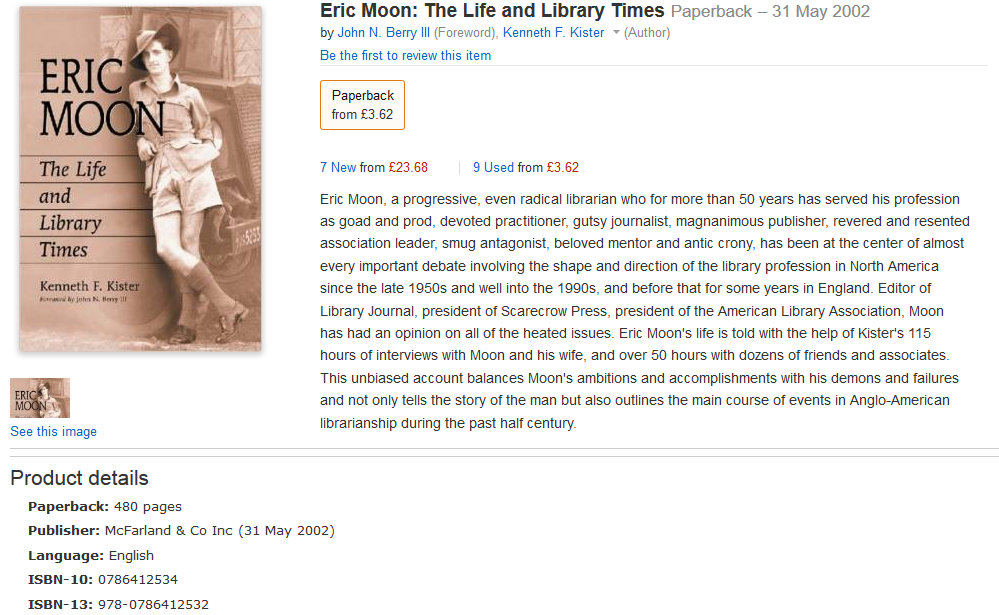 Eric Moon - The Life & Library Times